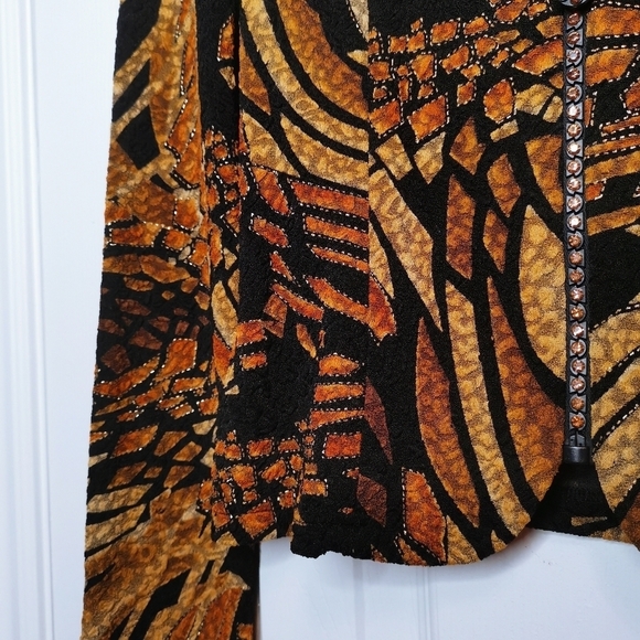 Vintage Joseph Ribkoff  Pattern Zipper Jacket - Picture 6 of 8